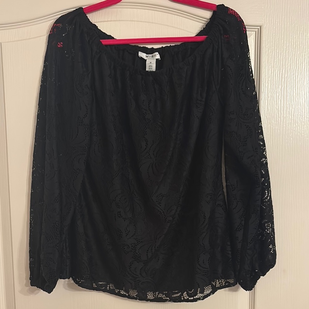 Black Lace Women's Top